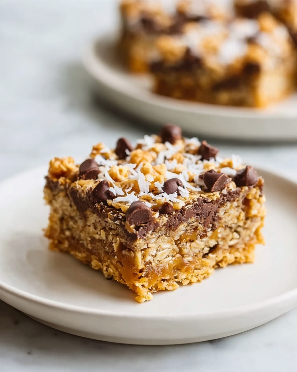 Baked Oatmeal Cake with Almonds, Chocolate Chips, and Coconut Recipe - Recipe Image