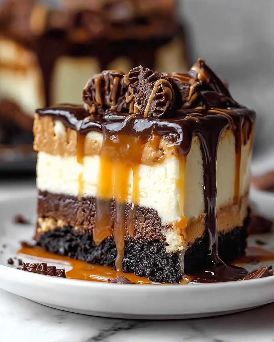 Caramel Brownie Cheesecake Recipe - Recipe Image