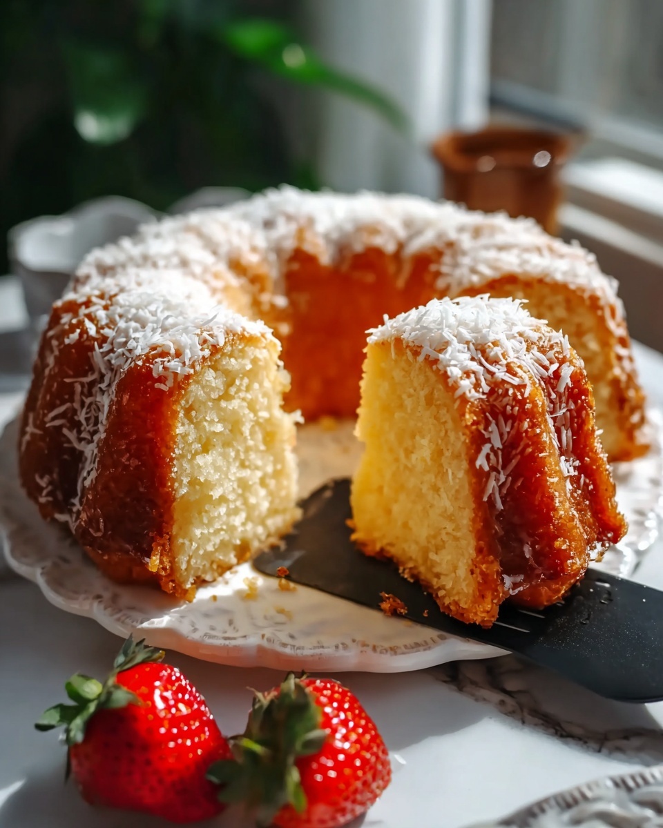 Delicious Coconut Cream Cheese Pound Cake Recipe - Recipe Image