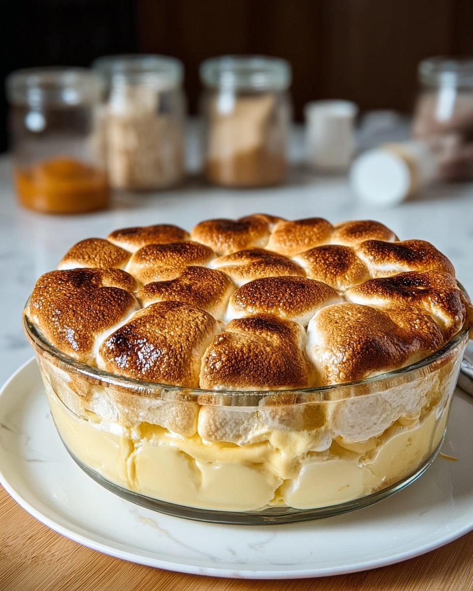 Custard Bread Pudding with Vanilla Sauce Recipe - Recipe Image