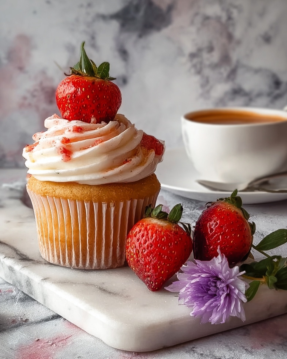 Real Strawberry Cupcakes Recipe - Recipe Image