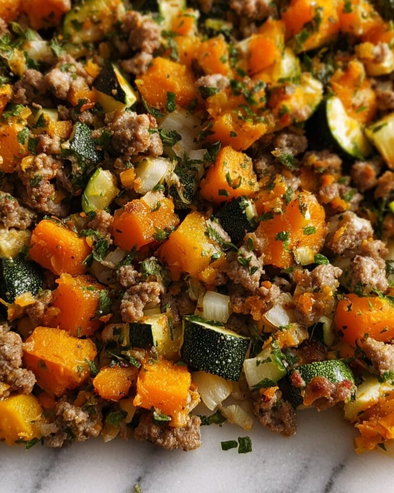 Ground Beef Skillet with Sweet Potatoes and Zucchini Recipe