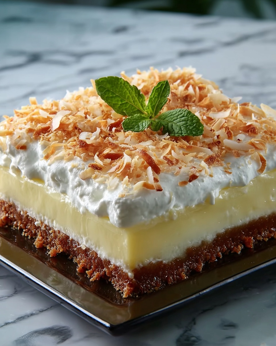 Coconut Cream Layered Dessert Recipe - Recipe Image