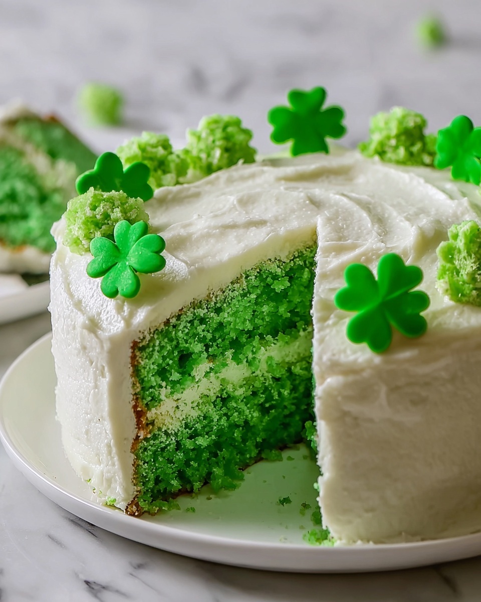 St. Patrick's Day Green Poke Cake Recipe - Recipe Image