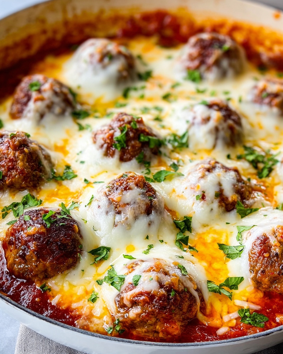 Meatball and Mozzarella Casserole Recipe - Recipe Image