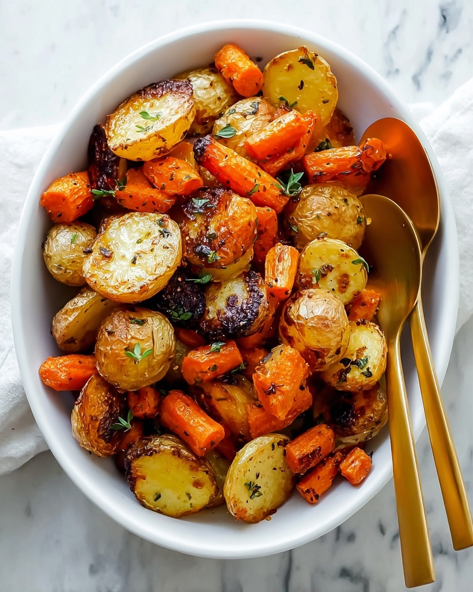 Perfect Roasted Potatoes and Carrots Recipe - Recipe Image