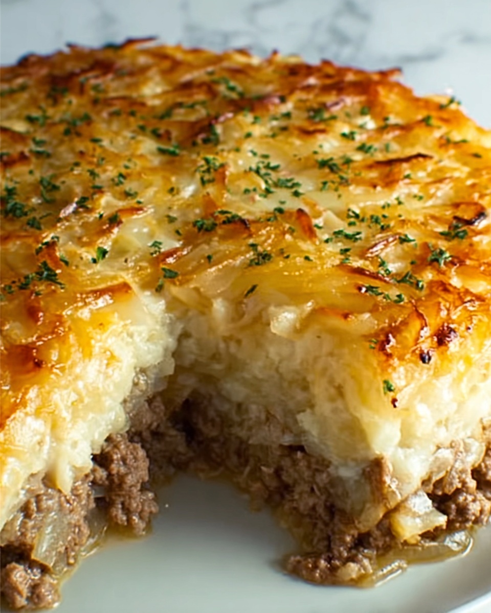 Sauerkraut Casserole with Ground Beef and Cheddar Recipe - Recipe Image
