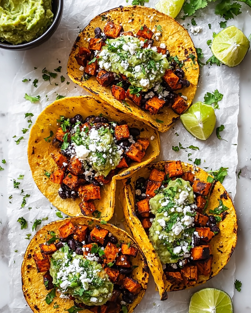 Crispy Chipotle Sweet Potato Tacos with Lime Crema Recipe - Recipe Image