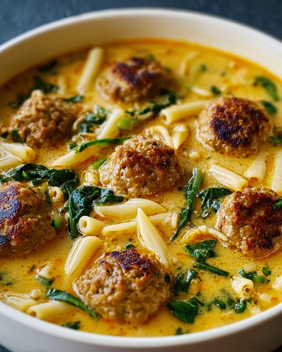 Coconut Curry Meatball Orzo Soup Recipe - Recipe Image