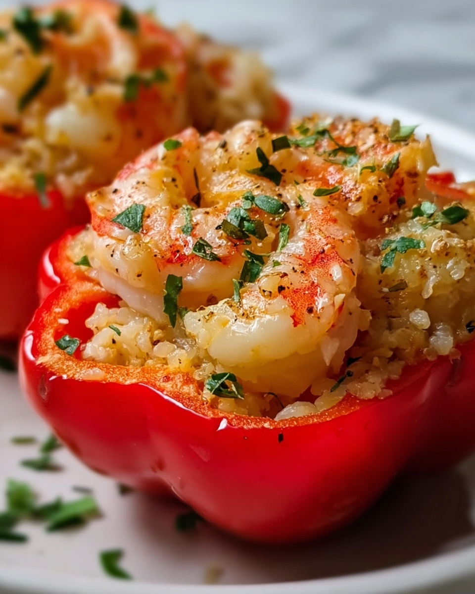 Crab and Shrimp Stuffed Bell Peppers Recipe - Recipe Image