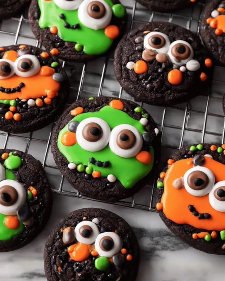 Halloween Cookies with M&Ms, Jimmies, and Candy Eyeballs Recipe