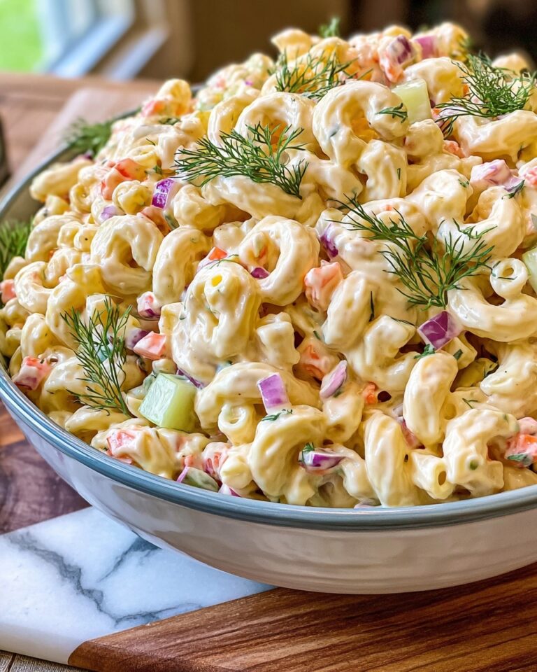 Classic Macaroni Salad with Avocado and Dill Recipe