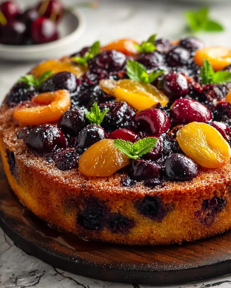 Easy Summer Fruit Cake with Yogurt Recipe