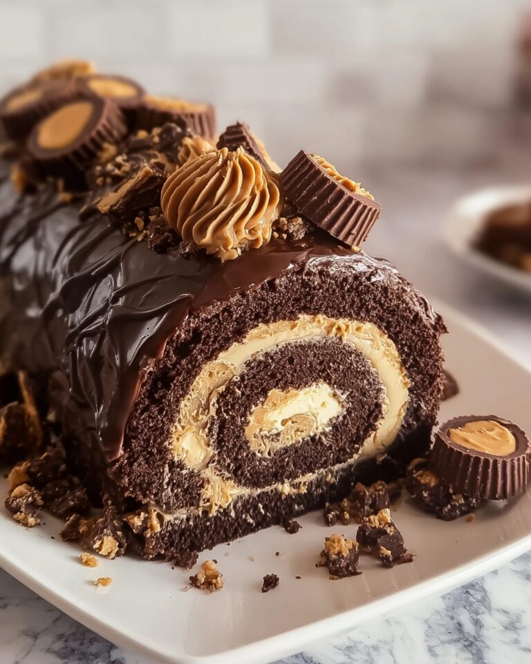 Decadent Chocolate Peanut Butter Cake Roll Recipe