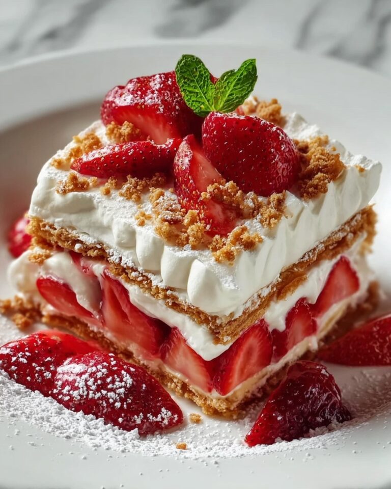 No Bake Strawberry Cheesecake Lasagna Recipe