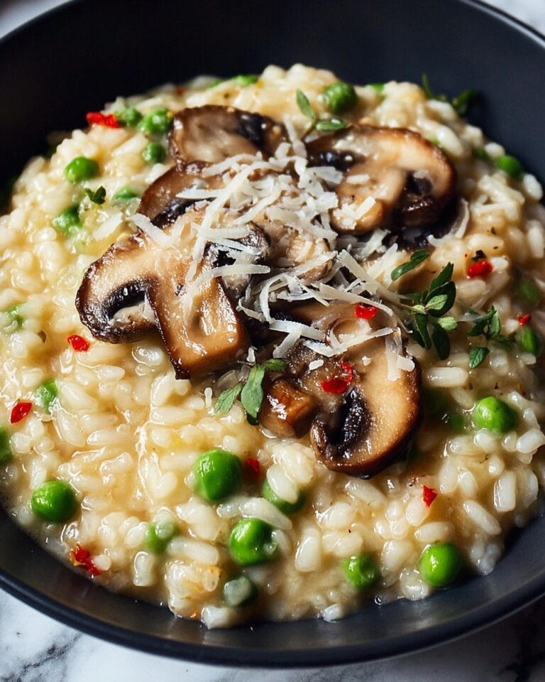 Mushroom and Pea Risotto Recipe