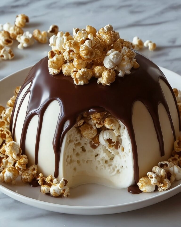 Caramel Popcorn Chocolate Dome Recipe