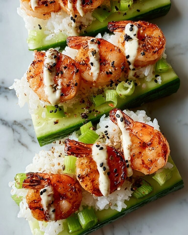 Shrimp Avocado Cucumber Boats with Spicy Mayo Recipe