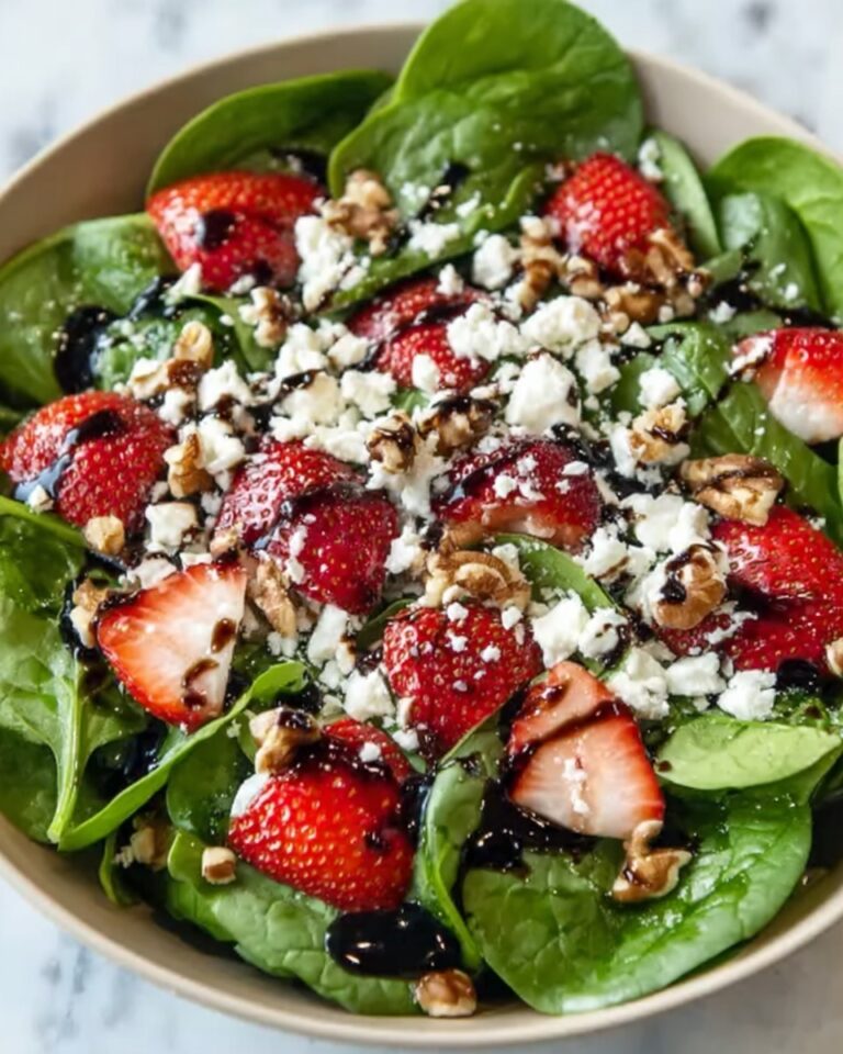 Spinach Strawberry Salad with Balsamic Poppy Seed Dressing Recipe