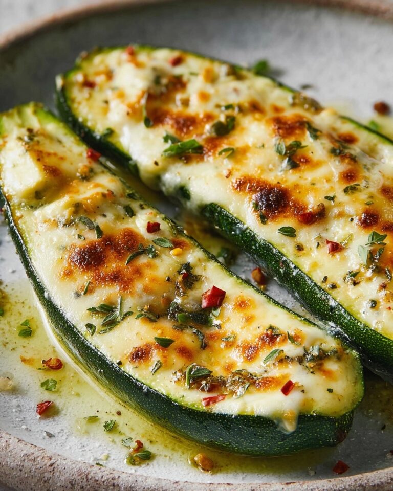 Cheesy Garlic Zucchini Steaks Recipe