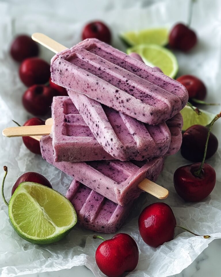 Cherry Lime Ice Pops Recipe