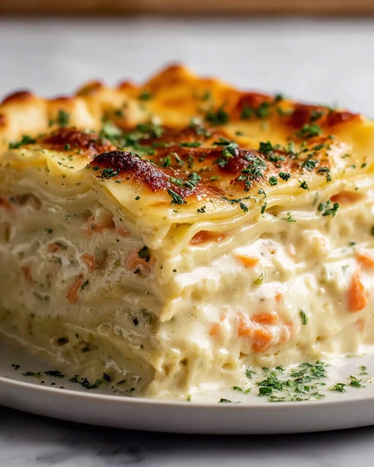 Shrimp Lasagna with White Sauce and Cheese Recipe