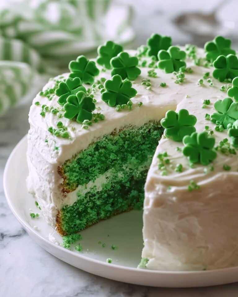 St. Patrick’s Day Green Poke Cake Recipe