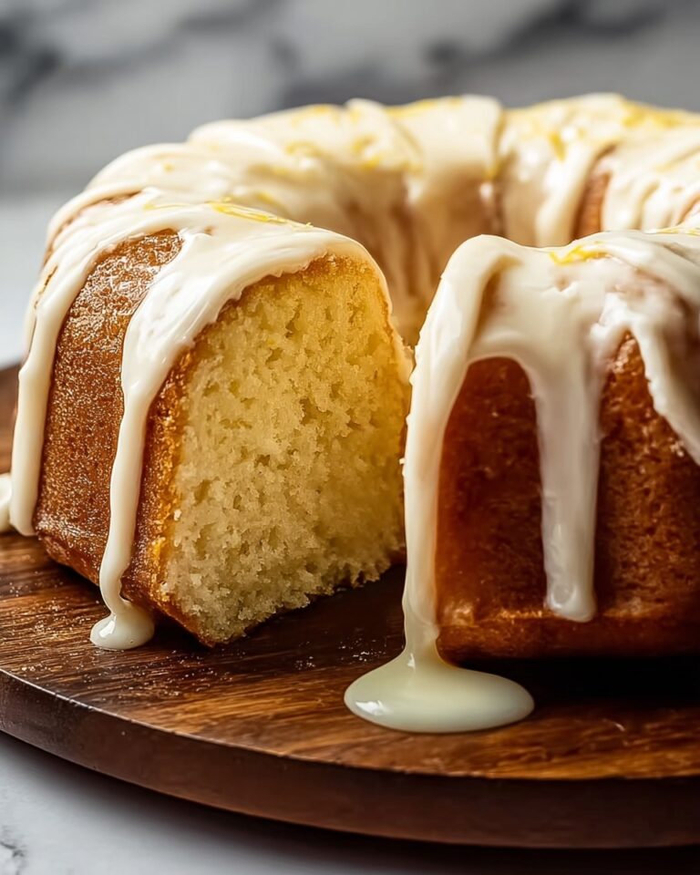 Vanilla Buttermilk Pound Cake with Cream Cheese Glaze Recipe