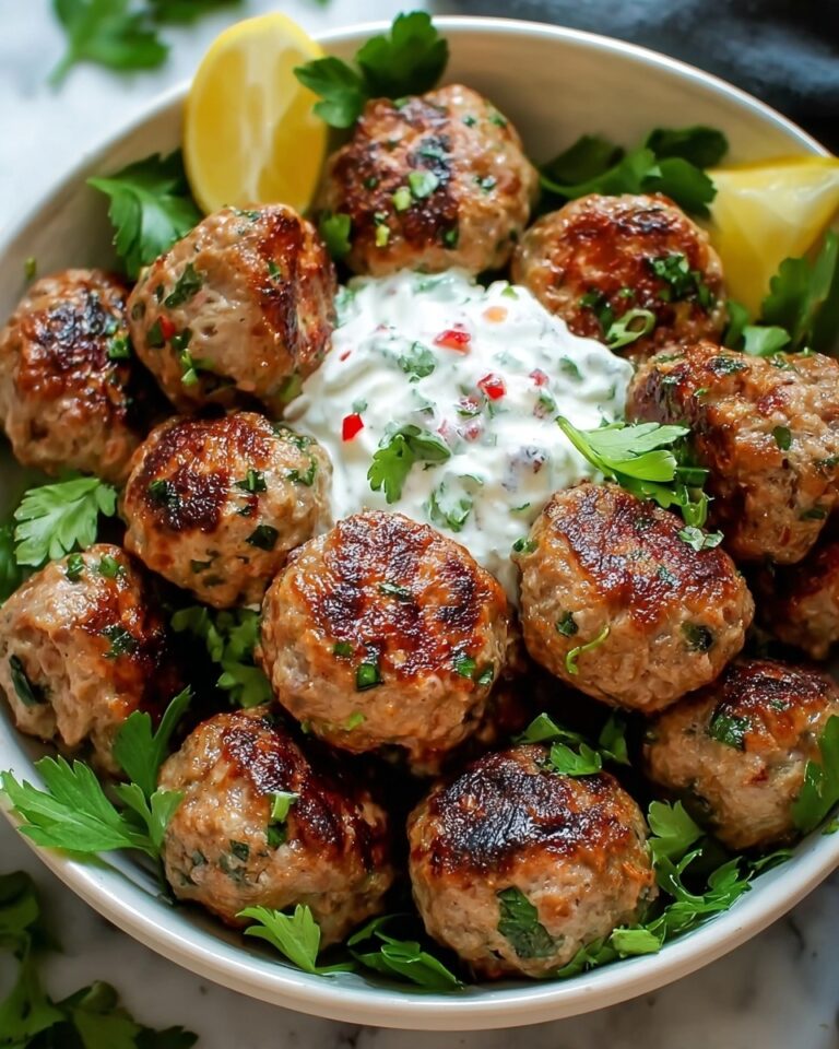 Greek Chicken Meatballs with Homemade Tzatziki Recipe