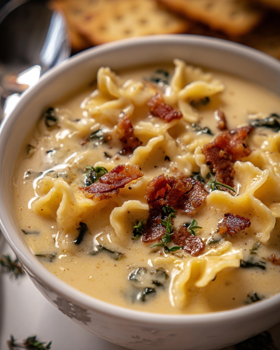 Creamy White Chicken Lasagna Soup Recipe - Recipe Image