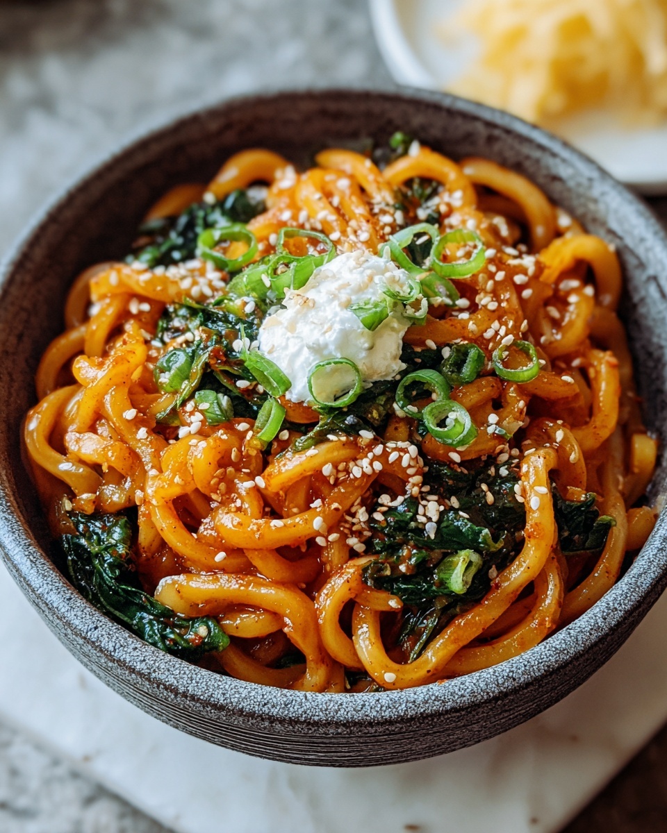 Easy Kimchi Noodles Recipe - Recipe Image
