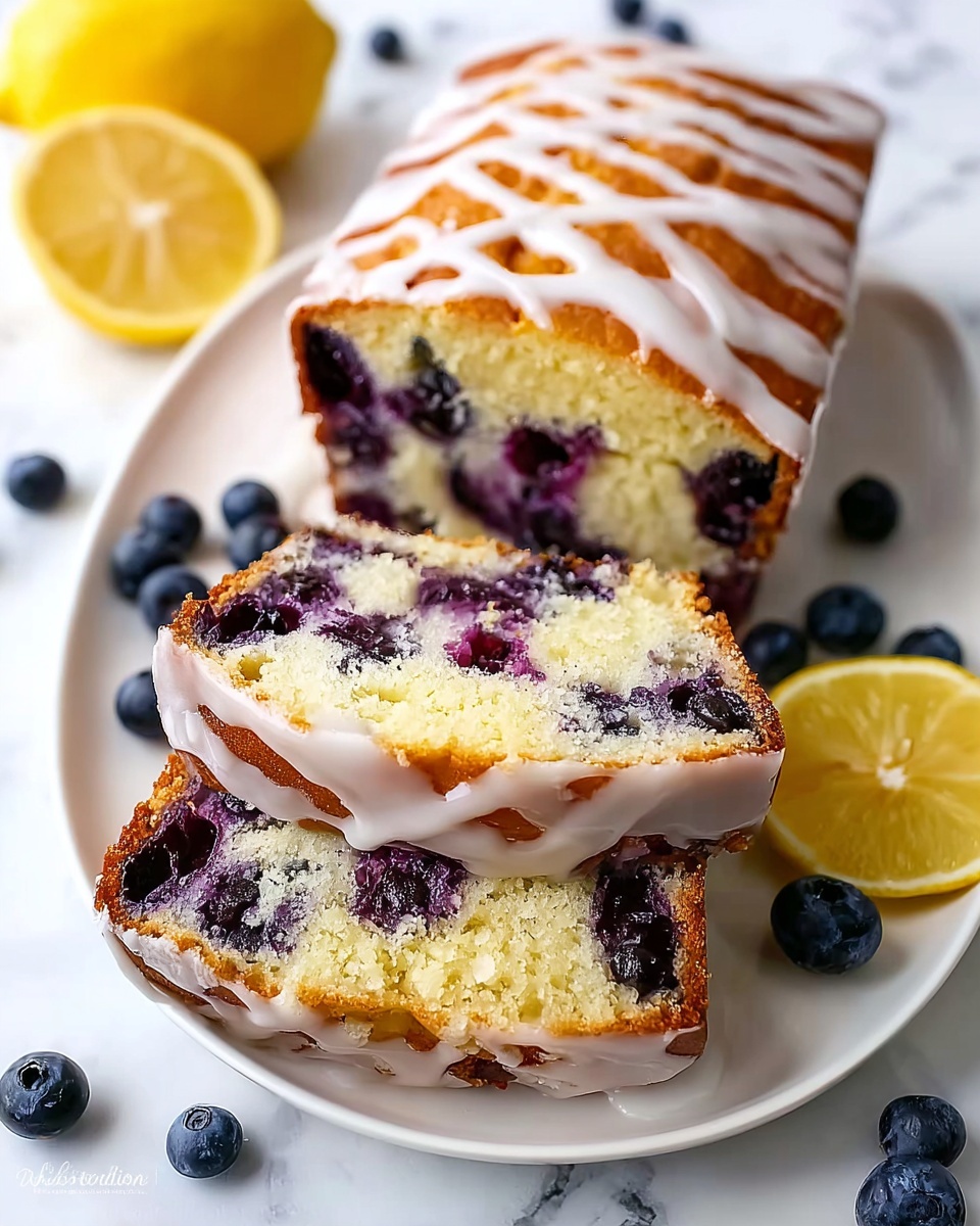 Lemon Blueberry Bread with Lemon Glaze Recipe - Recipe Image
