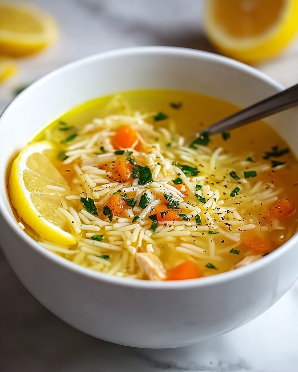 Lemon Orzo Soup Recipe for Comfort Recipe - Recipe Image