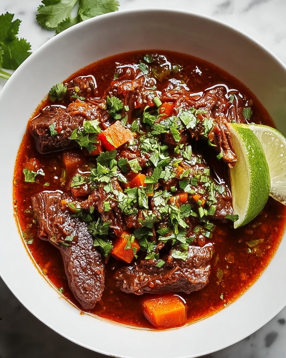 Authentic Mexican Beef Birria Stew with Tacos and Chartutilla Recipe - Recipe Image