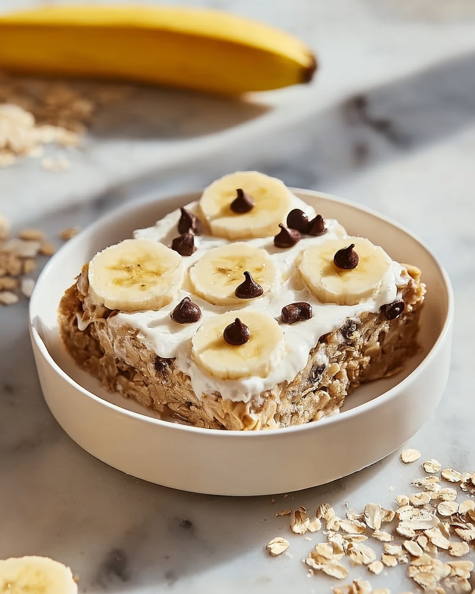 Baked Banana Chocolate Chip Oatmeal Recipe - Recipe Image