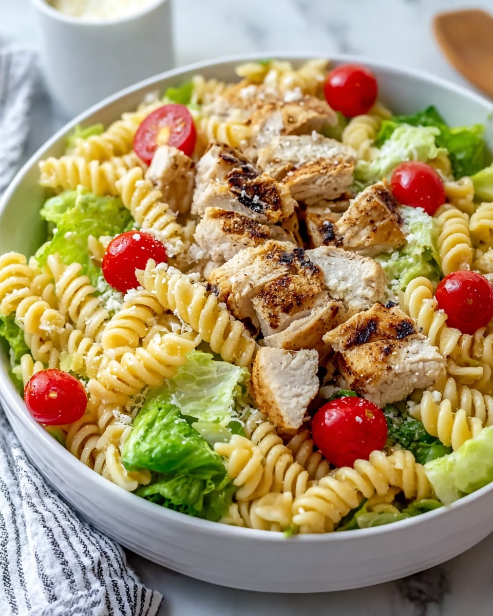 Chicken Caesar Pasta Salad Recipe - Recipe Image