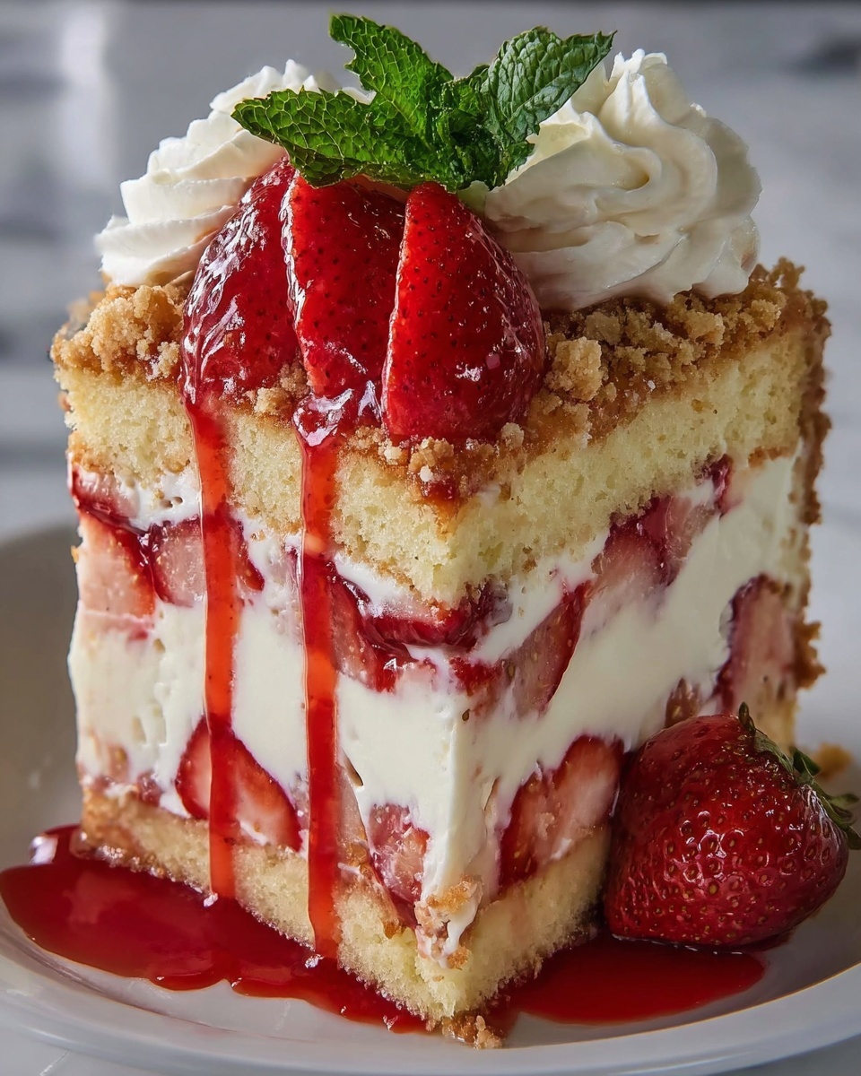 Strawberry Shortcake Cheesecake Recipe - Recipe Image
