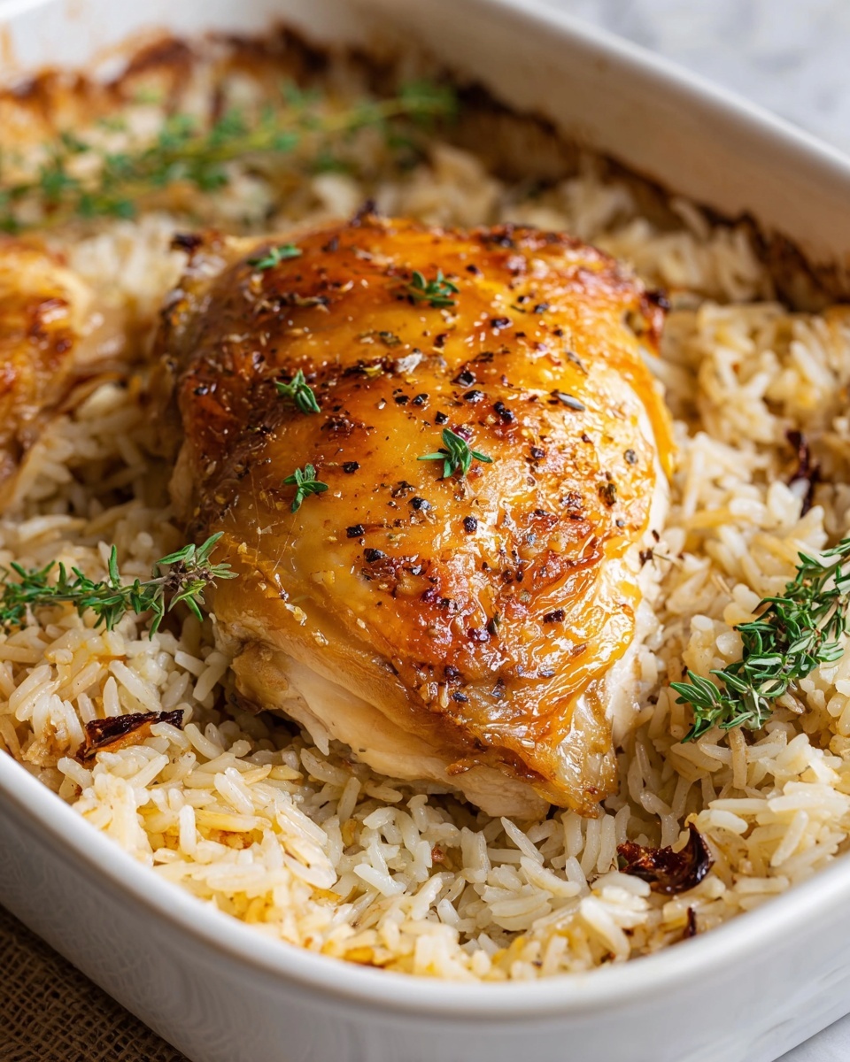 Oven-Baked Chicken and Rice Recipe - Recipe Image