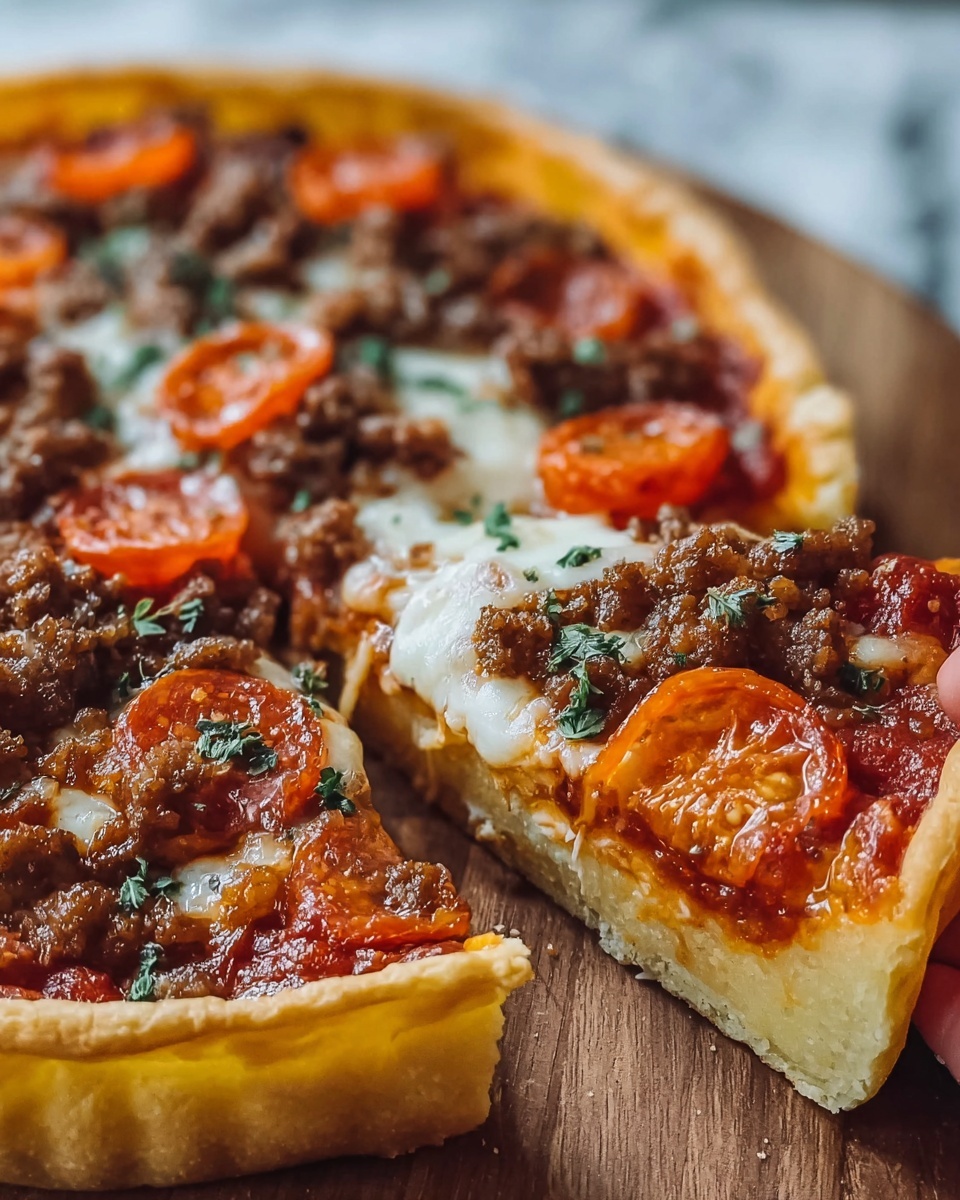 Pizza Burger Pie Recipe - Recipe Image