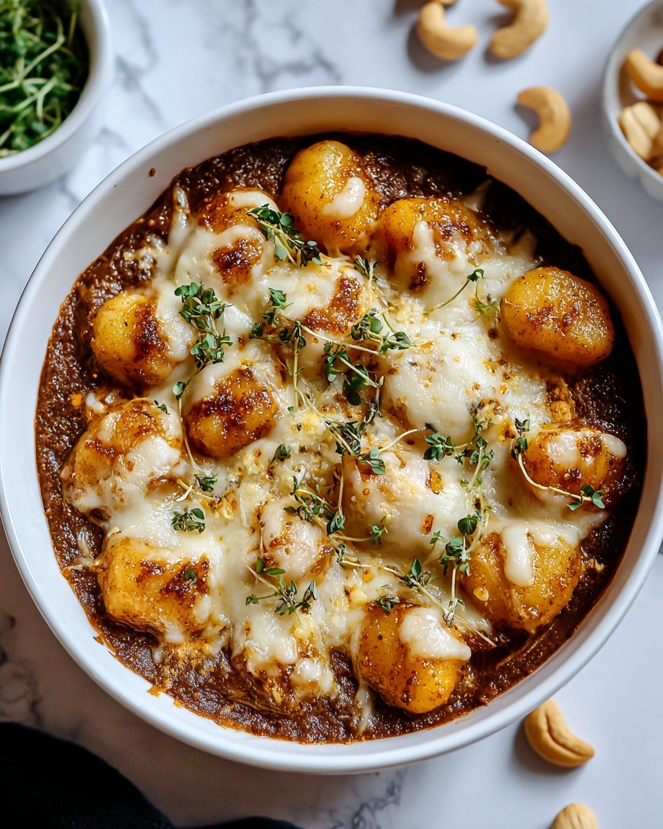 Baked French Onion Gnocchi Recipe - Recipe Image