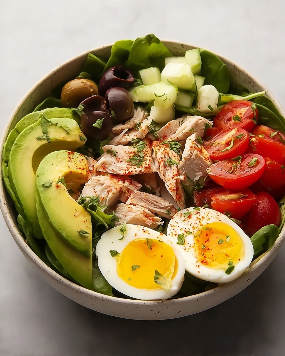 High-Protein Avocado Chicken Salad with Egg Recipe - Recipe Image