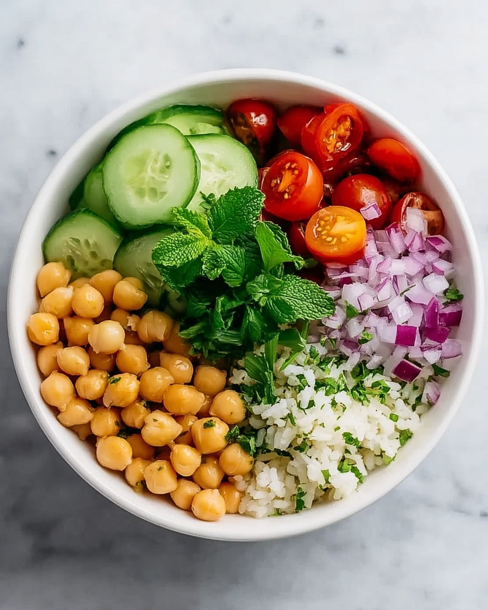 Mediterranean Chickpea Bowls with Tahini Sauce Recipe - Recipe Image