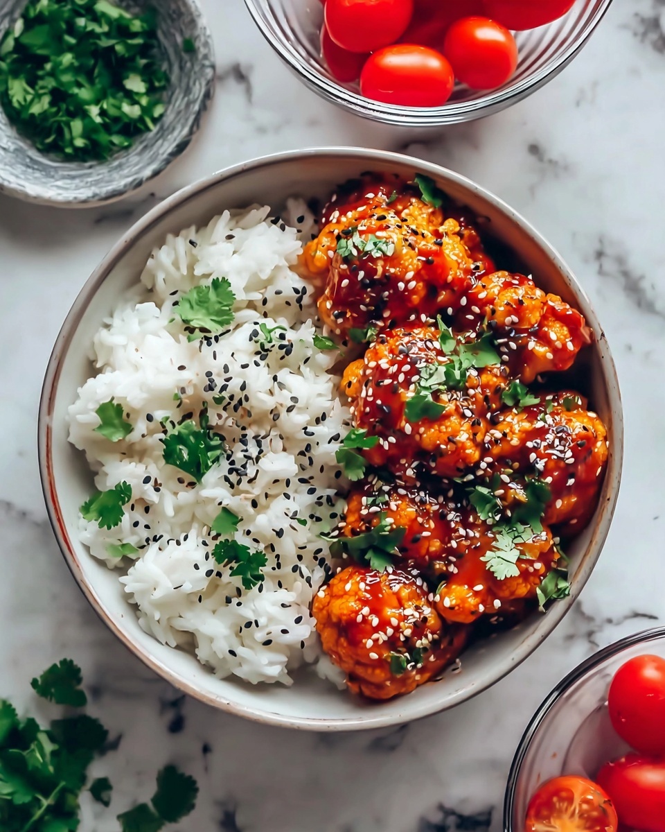 Sticky Sesame Cauliflower (Vegan Recipe) Recipe - Recipe Image