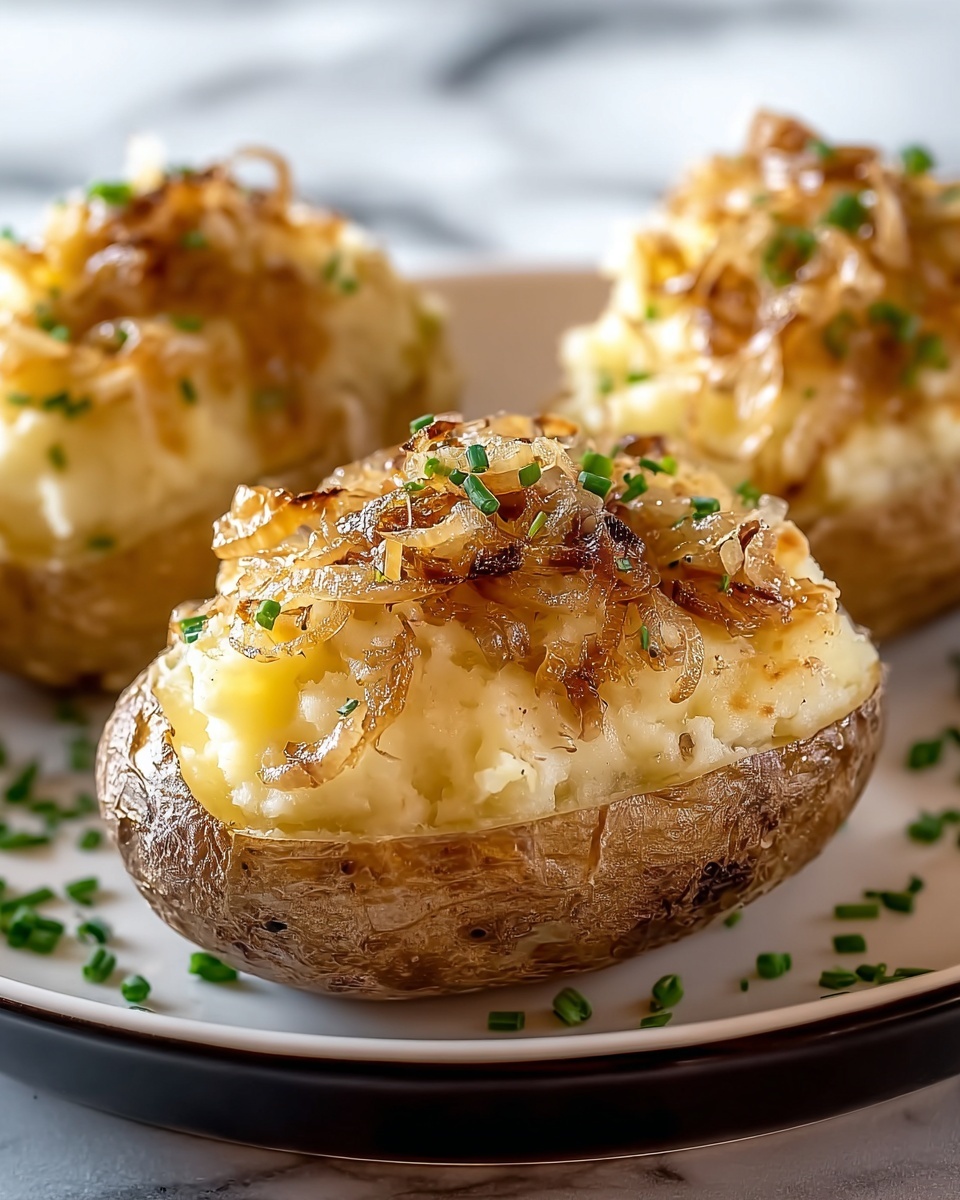 French Onion Twice Baked Potatoes Recipe - Recipe Image
