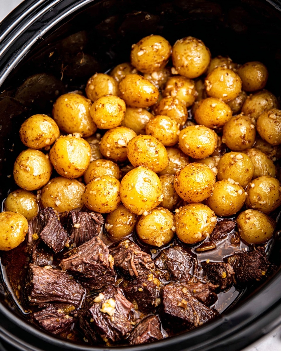 Slow Cooker Garlic Butter Beef Bites Recipe - Recipe Image
