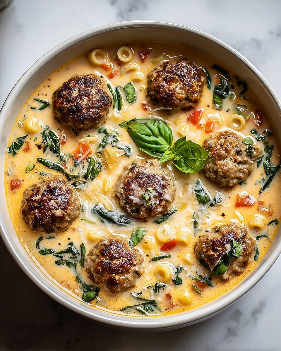 Creamy Italian Meatball Soup Recipe - Recipe Image