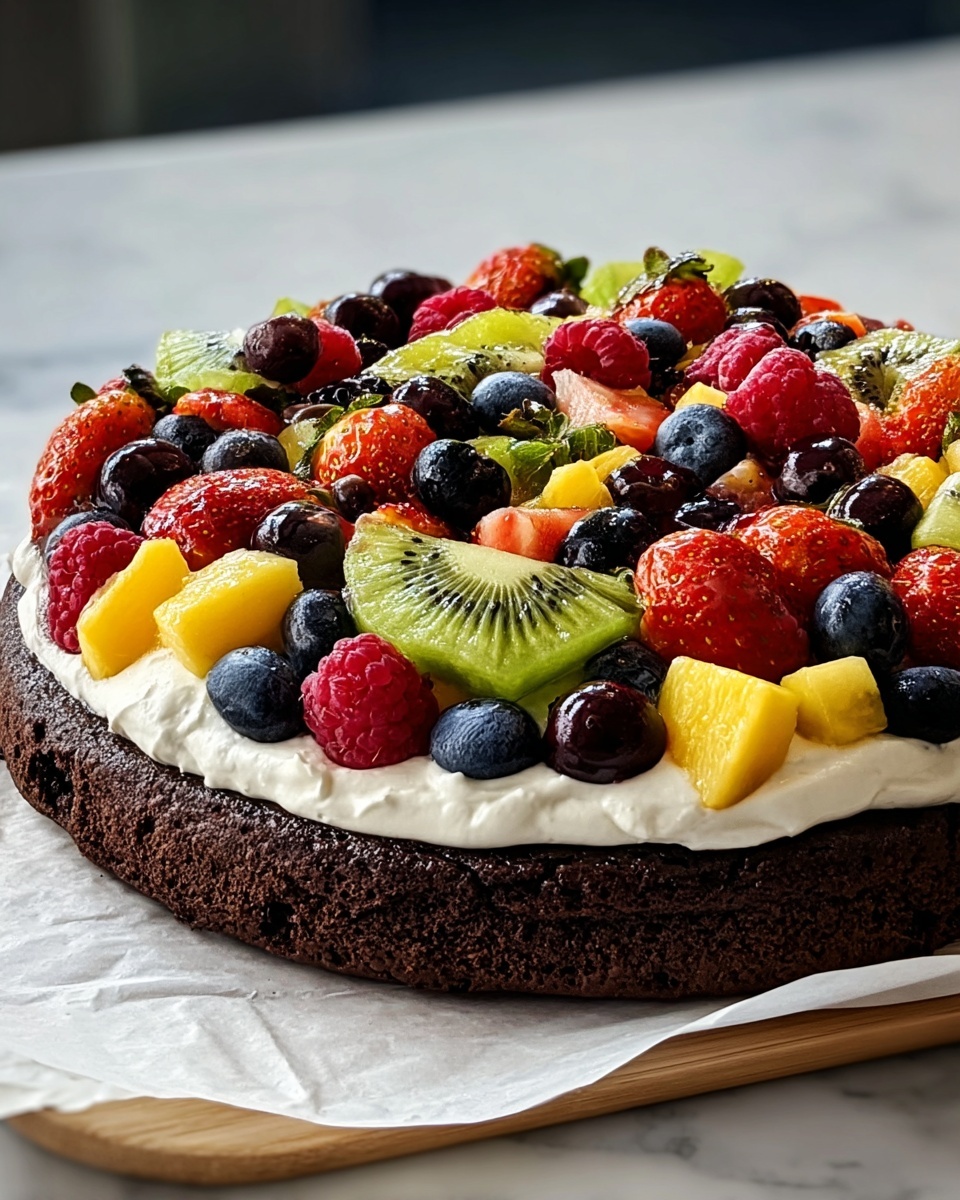 Brownie Fruit Pizza Recipe - Recipe Image