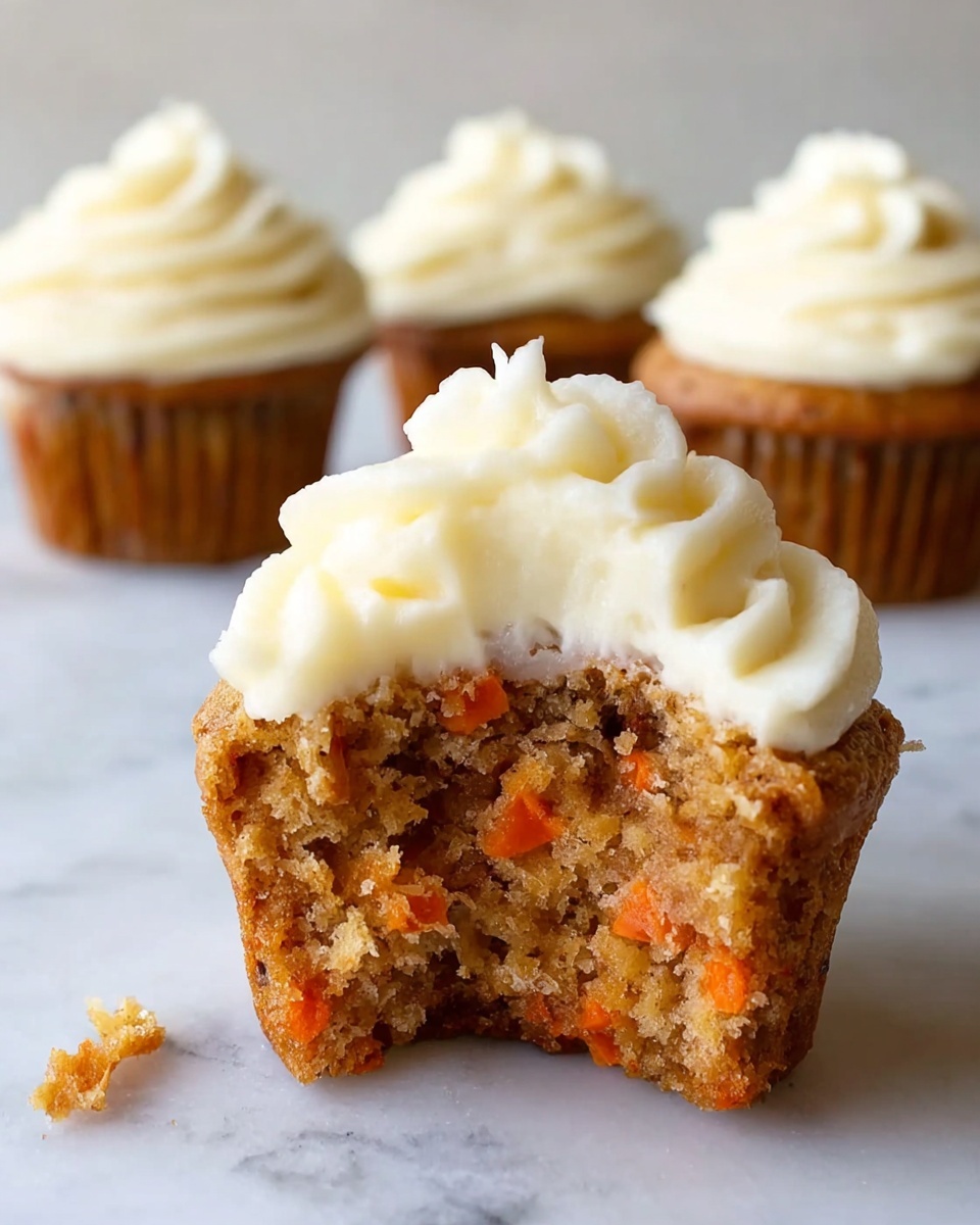 Carrot Cake Cupcakes with Cream Cheese Frosting Recipe - Recipe Image