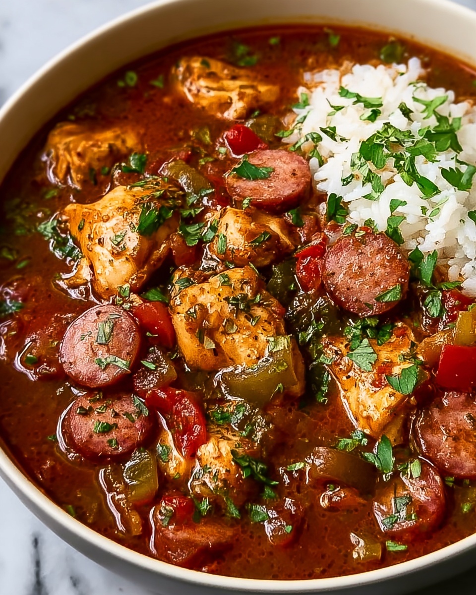 Cajun Chicken and Sausage Gumbo Recipe - Recipe Image