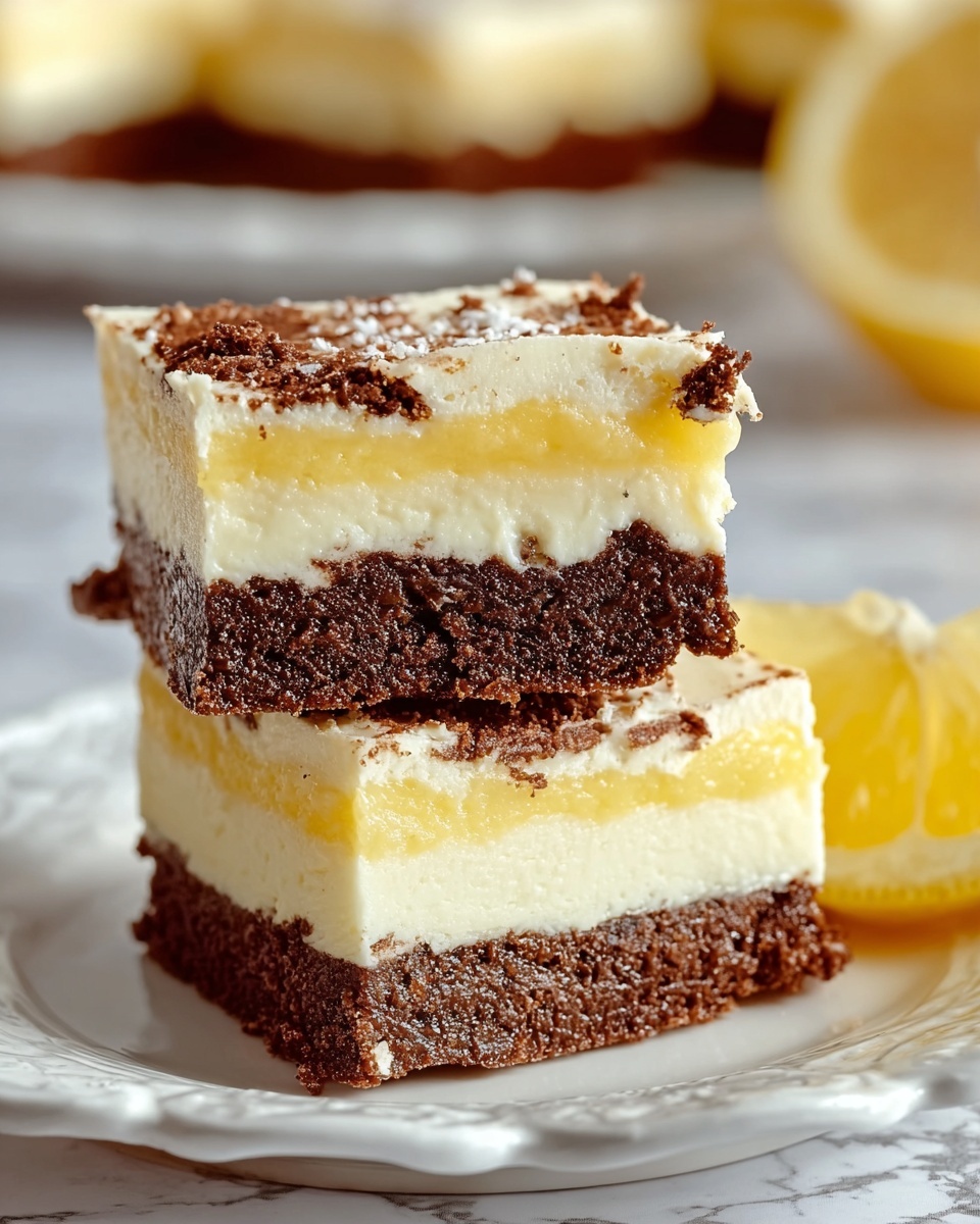 Lemon Cream Cheese Brownies Recipe - Recipe Image